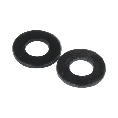 1 x Sluitring plat M6X14X1.2 M Zwart gegalvaniseerd staal