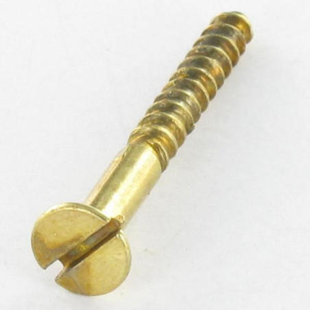 1 x Houtschroeven gefreesde kop split 3X16 Messing staal microschroeven