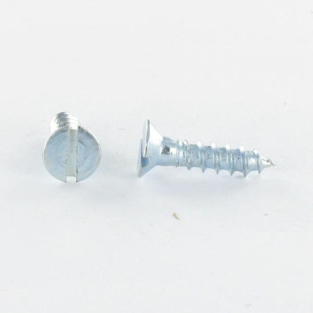 1 x Houtschroeven gefreesde kop split 3X20 Wit verzinkt staal microschroeven