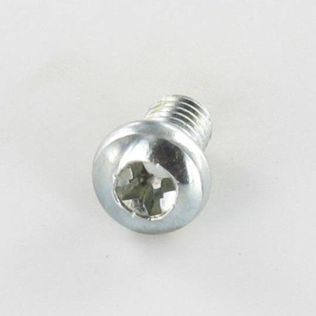1 x Metalen schroeven bol cilinderkop Pozi PZ8 M6X35 Wit verzinkt staal