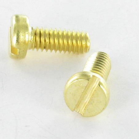 1 x Metalen schroeven Messing cilindrische kop split M3X12 microschroeven
