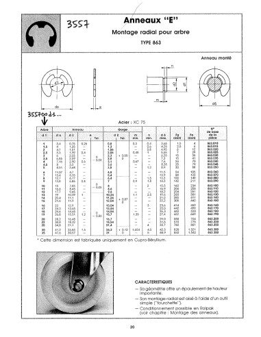 1 x Ring TRUARC"E TYPE863 Boom diameter 9 Ruw...