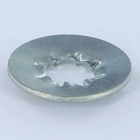 1 x Getande ring met overlappende binnentanden JZ M5X12X0.8 Wit verzinkt staal