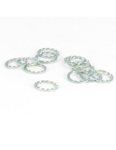 1 x Getande ring JZE M10X14.3X0.5 Wit verzinkt...