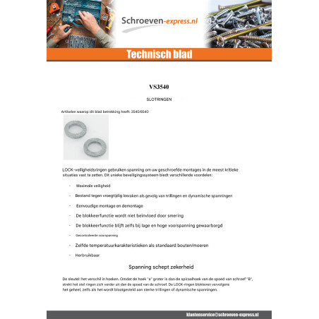 1 x Sluitring NORD-LOCK ® Ruw staal DELTA BESCHERMEN M5 720 uren zoutnevel zonder rode roest