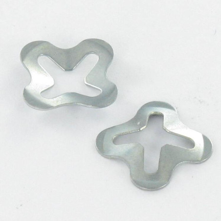 1 x Starlock borgring 4 4 Flenzen / Zijflappen 930401 Wit verzinkt staal