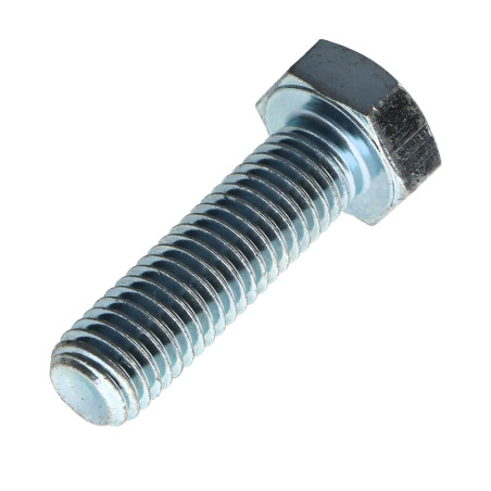 1 x Metalen schroeven zeskantkop TH M10X40 klasse 10.9 Wit verzinkt staal