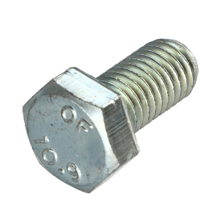 1 x Metalen schroeven zeskantkop TH M8X16 klasse 10.9 Wit verzinkt staal
