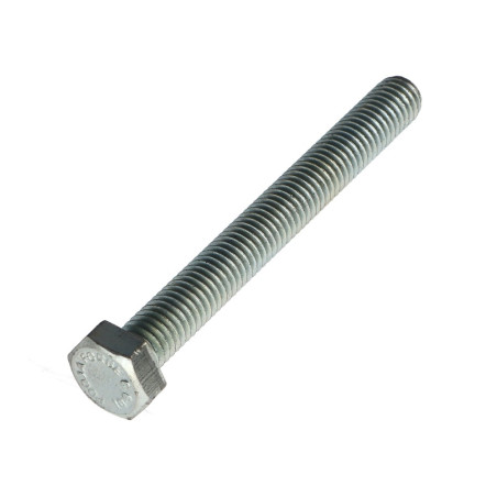 1 x Metalen schroeven zeskantkop TH M8X80 klasse 10.9 Wit verzinkt staal