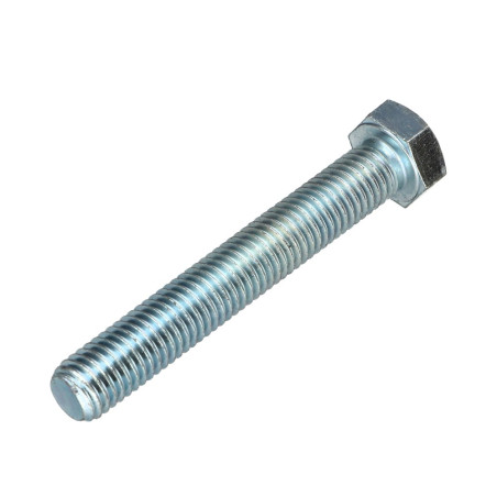 1 x Metalen schroeven zeskantkop TH M12X80 klasse 10.9 Wit verzinkt staal