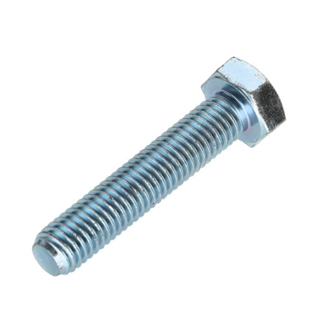 1 x Metalen schroeven zeskantkop TH M8X45 klasse 10.9 Wit verzinkt staal