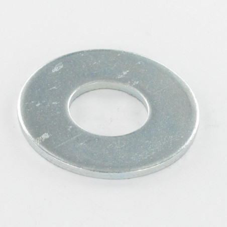 1 x Sluitring plat M10X27X2 L Wit verzinkt staal
