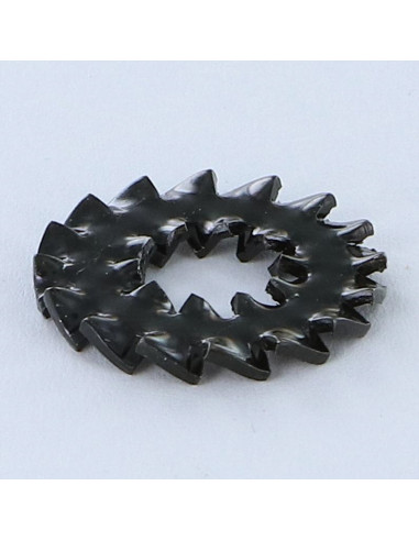 1 x Getande ring dubbele vertanding DD M8 Zwart...