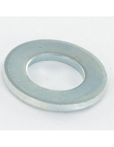1 x Sluitring plat M10X20X2 Wit verzinkt staal
