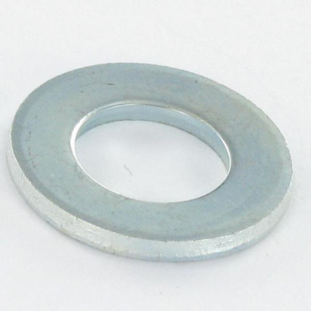 1 x Sluitring plat M10X20X2 Wit verzinkt staal