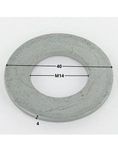 Sluitring plat houtconstructies 14X40X4 M12 hoge... 2