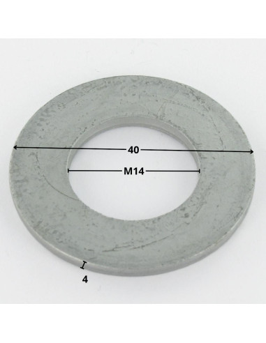 1 x Sluitring plat houtconstructies 14X40X4 M12...