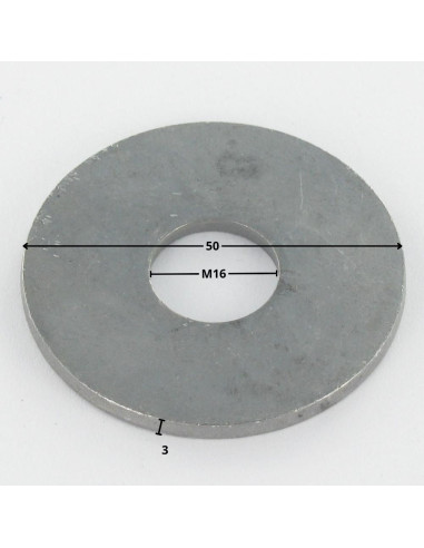 1 x Sluitring plat M16X50X3 LL hoge...