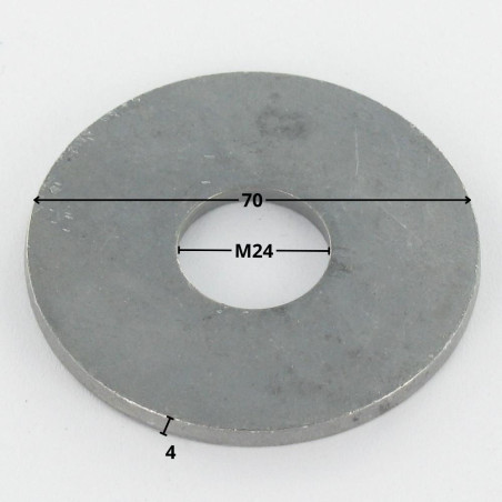 1 x Sluitring plat M24X70X4 LL hoge corrosiebestendigheid Thermisch verzinkt staal
