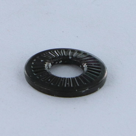 1 x Contact ringen M8X16X1.4 Zwart gegalvaniseerd staal Z-reeks (recht)
