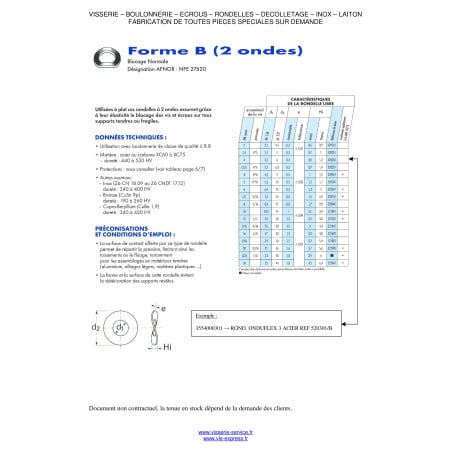 1 x Sluitring ONDUFLEX M10 Wit verzinkt staal Type to 1 golf