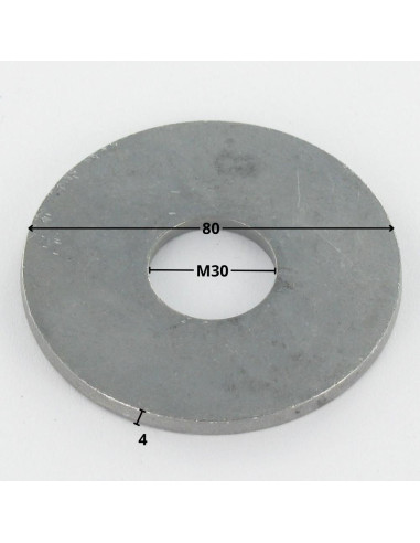 1 x Sluitring plat M30X80X4 LL hoge...