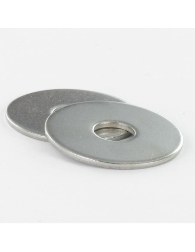 1 x Sluitring plat M20X60X3 LL Wit verzinkt staal
