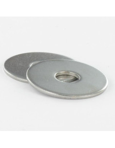 Sluitring plat M8X30X1.5 LL Wit verzinkt staal