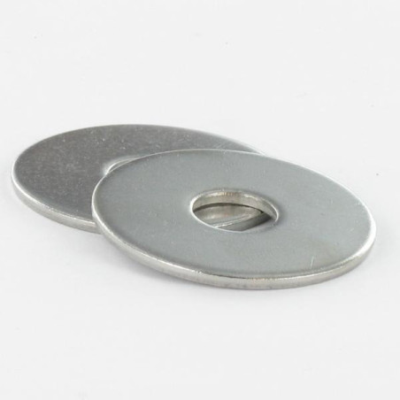 1 x Sluitring plat M4X16X0.8 LL Wit verzinkt staal