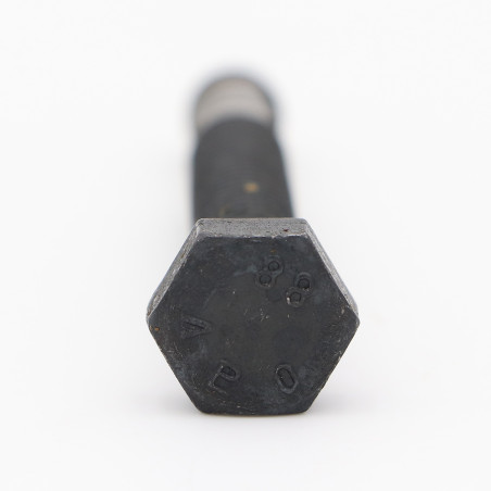 1 x Metalen schroeven zeskantkop TH M8X55 Klasse 8.8 to Hals Zwart gegalvaniseerd staal