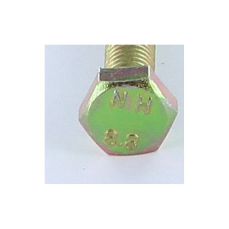 1 x Metalen schroeven zeskantkop TH M10X90 Klasse 8.8 Bichromaat