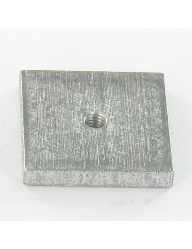 1 x Vierkante Moer M4 24x24x4 Aluminium