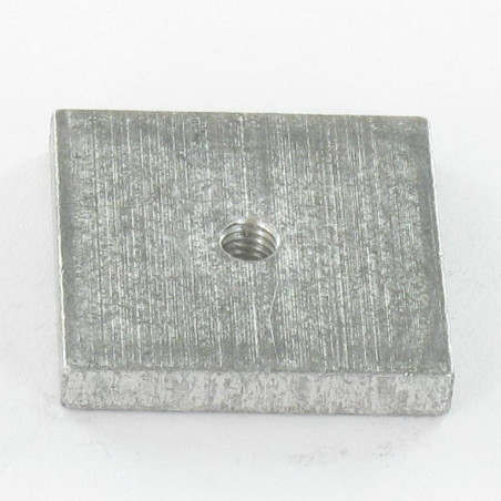 1 x Vierkante Moer M4 24x24x4 Aluminium