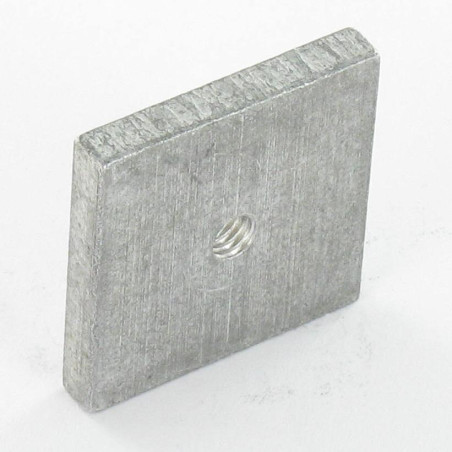 1 x Vierkante Moer M4 24x24x4 Aluminium