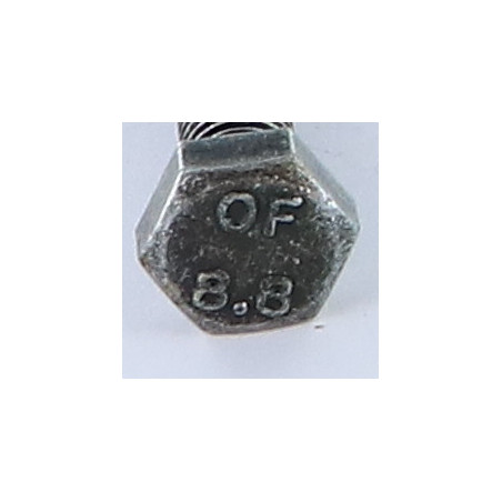 1 x Metalen schroeven zeskantkop TH M8X70 Klasse 8.8 Zwart gegalvaniseerd staal