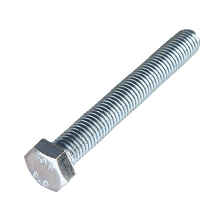 1 x Metalen schroeven zeskantkop TH M12X90 Klasse 8.8 Wit verzinkt staal