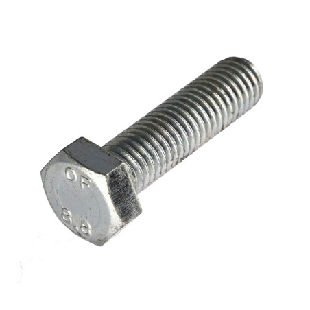 1 x Metalen schroeven zeskantkop TH M14X55 Klasse 8.8 Wit verzinkt staal