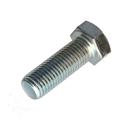 1 x Metalen schroeven zeskantkop TH M20X60 Klasse 8.8 Wit verzinkt staal