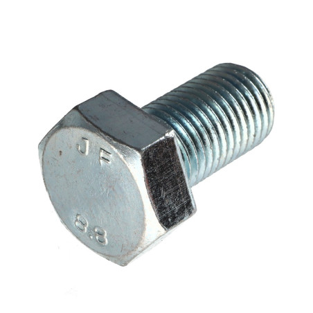 1 x Metalen schroeven zeskantkop TH M22X40 Klasse 8.8 Wit verzinkt staal