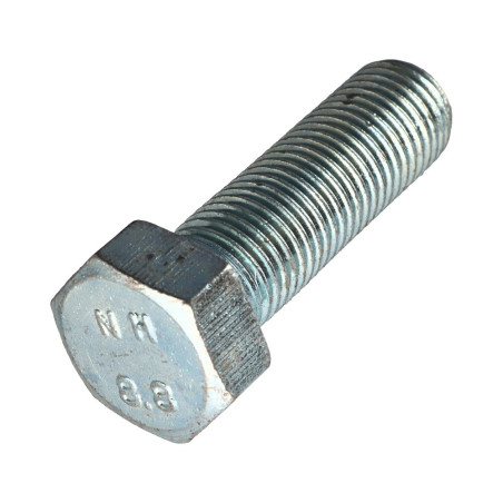 1 x Metalen schroeven zeskantkop TH M22X80 Klasse 8.8 Wit verzinkt staal