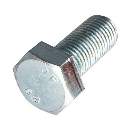 1 x Metalen schroeven zeskantkop TH M24X60 Klasse 8.8 Wit verzinkt staal