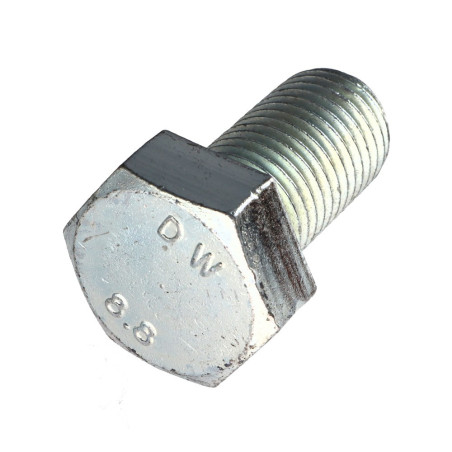 1 x Metalen schroeven zeskantkop TH M27X60 Klasse 8.8 Wit verzinkt staal