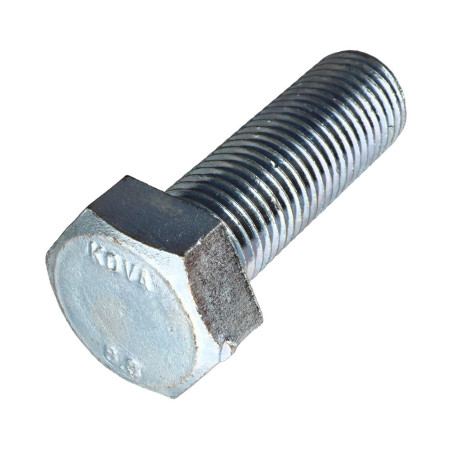 1 x Metalen schroeven zeskantkop TH M30X90 Klasse 8.8 Wit verzinkt staal