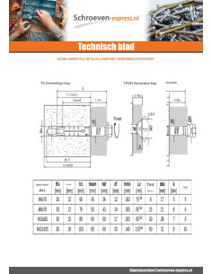 Bout Verankering Plug METAAL 82X105 Schroeven M12X110Z 2