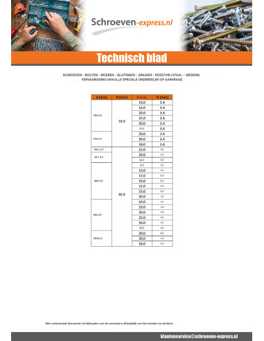 1 x Metalen schroeven zwart nylon cilindrische...