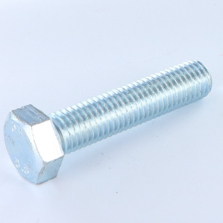 1 x Metalen schroeven zeskantkop TH M18X60 Klasse 8.8 Wit verzinkt staal
