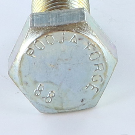 1 x Metalen schroeven zeskantkop TH M14X35 Klasse 8.8 Wit verzinkt staal
