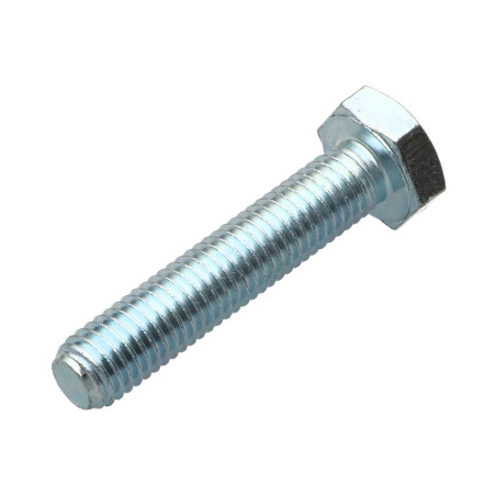 1 x Metalen schroeven zeskantkop TH M10X45 Klasse 8.8 Wit verzinkt staal