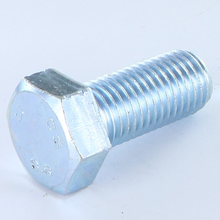 1 x Metalen schroeven zeskantkop TH M24X40 Klasse 8.8 Wit verzinkt staal