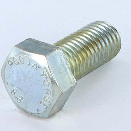 1 x Metalen schroeven zeskantkop TH M12X40 Klasse 8.8 Wit verzinkt staal